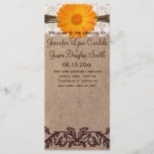 Rustic Orange Gerber Daisy Wedding Program Programm (Vorderseite)