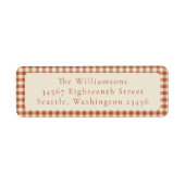 Rustic Orange Gingham Karierte benutzerdefinierte  (Vorne)