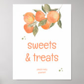 Rustic Orange Grove "Sweets & Treats" Sign Poster (Vorne)