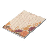 Rustic Orange Marigold To Do List Nature Botanical Notizblock (Rotiert)