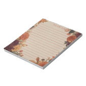 Rustic Orange Marigold To Do List Nature Botanical Notizblock (Rotiert)