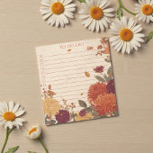 Rustic Orange Marigold To Do List Nature Botanical Notizblock