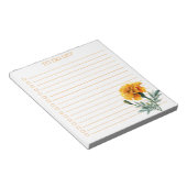 Rustic Orange Marigold To Do List Teacher Gift Notizblock (angewinkelt)