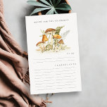 Rustic Orange Mushroom Fern Foliage Recipe Card<br><div class="desc">For any further customisation or any other matching items,  please feel free to contact me at yellowfebstudio@gmail.com</div>