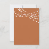 Rustic Orange Wedding RSVP Card Karte (Rückseite)