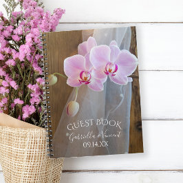 Rustic Orchid Elegance Country Barn Wedding Gast Notizblock