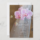 Rustic Orchid Elegance Einladung zur Hochzeit (Vorderseite)