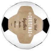 Rustic Our First Christmas Together Personalized Fußball (Gedreht)