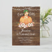 Rustic Our Pumpkin macht eine Einladung (Stehend Vorderseite)