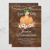 Rustic Our Pumpkin macht eine Einladung (Vorne/Hinten)