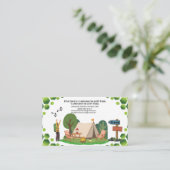 Rustic Outdoor Campground RV Park Business Design Visitenkarte (Stehend Vorderseite)