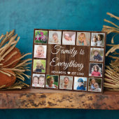 Rustic Pallet Wood 14 Photo Collage Family Quote Fotoplatte (Seite)