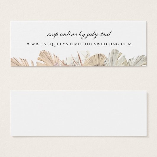 Rustic Palm Frond Wedding Website UAWG (Vorne & Hinten)