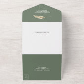 Rustic Pampas Eucalyptus Arch Sage Green Wedding All In One Einladung (Außenbereich)