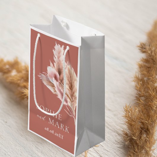Rustic Pampas Grass Wedding Thank You Kleine Geschenktüte