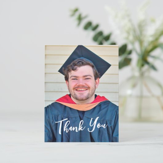 Rustic Panel Design Thank You Postcard Postkarte (Stehend Vorderseite)