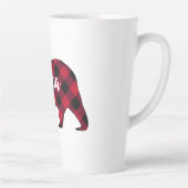 Rustic Papa Bear Red Buffalo Karierte Latte Tasse (Rechts)