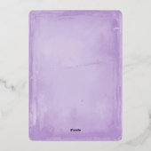 Rustic Papel Picado Purple Gold Quinceañera Folieneinladung (Rückseite)