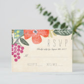 Rustic Paradise UAWG Response Card RSVP Karte (Stehend Vorderseite)