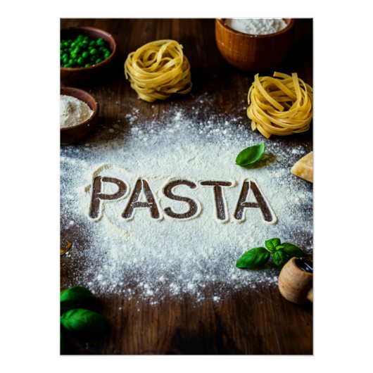 Rustic Pasta Still Life Art - Culinary Kitchen Dec Poster (Vorderseite)