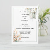 Rustic Pastel Earthy Tones Watercolor Barn Wedding Einladung (Stehend Vorderseite)
