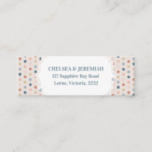 Rustic Pastel Polka Dot benutzerdefinierte Adressk