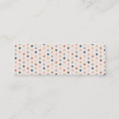 Rustic Pastel Polka Dot benutzerdefinierte Adressk Mini Visitenkarte (Rückseite)