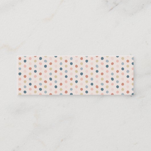 Rustic Pastel Polka Dot benutzerdefinierte Adressk Mini Visitenkarte (Rückseite)