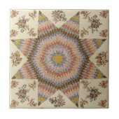Rustic Patchwork Quilt Star of Bethlehem Fliese (Vorderseite)