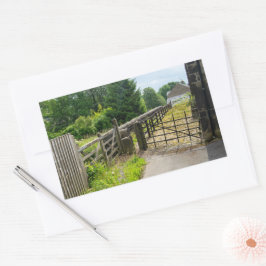 Rustic Path, Mytholmroyd Rechteckiger Aufkleber