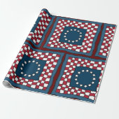 Rustic Patriotic Americana Quilt Muster USA Art Geschenkpapier (Ungerollt)
