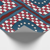 Rustic Patriotic Americana Quilt Muster USA Art Geschenkpapier