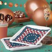 Rustic Patriotic Americana Quilt Muster USA Art Pappteller