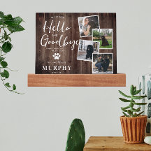 Rustic Paw Prints Personalized Pet Memorial Photo