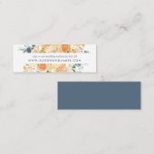 Rustic Peach Peony Wedding Website RSVP Cards Mini Visitenkarte (Vorne/Hinten)