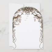 Rustic Peacock Boho Hochzeitseinladungen Einladung (Rückseite)