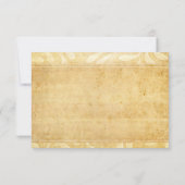 Rustic Peacock Feather wedding rsvp 3,5 x5 Karte (Rückseite)