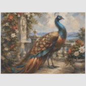 Rustic Peacock Terrace Decoupage Seidenpapier (Vorderseite)