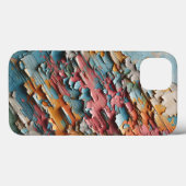 Rustic Peeling Paint Abstract Phone Case  Colorful (Rückseite (Horizontal))