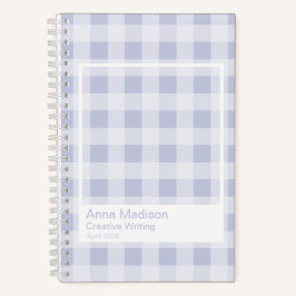 Rustic Periwinkle Gray Transparent Frame Notizblock