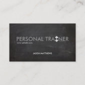Rustic Personal Trainer Dumbell Logo-Fitness Visitenkarte (Vorderseite)