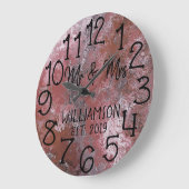 Rustic Personalized Distressed Rust Custom Große Wanduhr (Winkel)