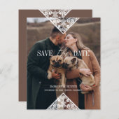 Rustic Pet Photo Lace Effect Whimsical Typography (Vorne/Hinten)