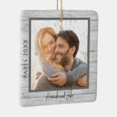 Rustic Photo Honeymoon Ornament (Rechts)