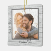 Rustic Photo Honeymoon Ornament (Links)
