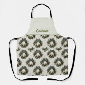 Rustic Pine and Berry Christmas Wreaths Schürze (Vorderseite)