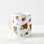 Rustic Pine Cone Forest Mug – Nature-Inspired Desi Kaffeetasse (Vorderseite Links)