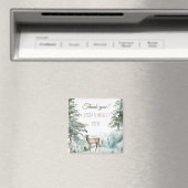 Rustic Pine Deer Owl Mountain Thank You Magnet (In Situ (Geschirrspüler))