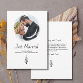 Rustic Pine Tree Boho Casual Photo Wedding Ankündigung