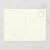 Rustic Pine Tree Boho Ivory Wedding Ankündigungspostkarte (Rückseite)